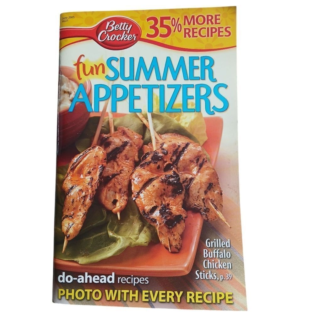 Betty Crocker Fun Summer Appetizers Cookbook Magazine Photo Recipes 2005